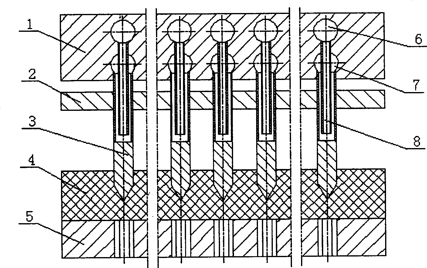 Perforated plant fiber board, its manufacturing method and equipment dedicated therefor