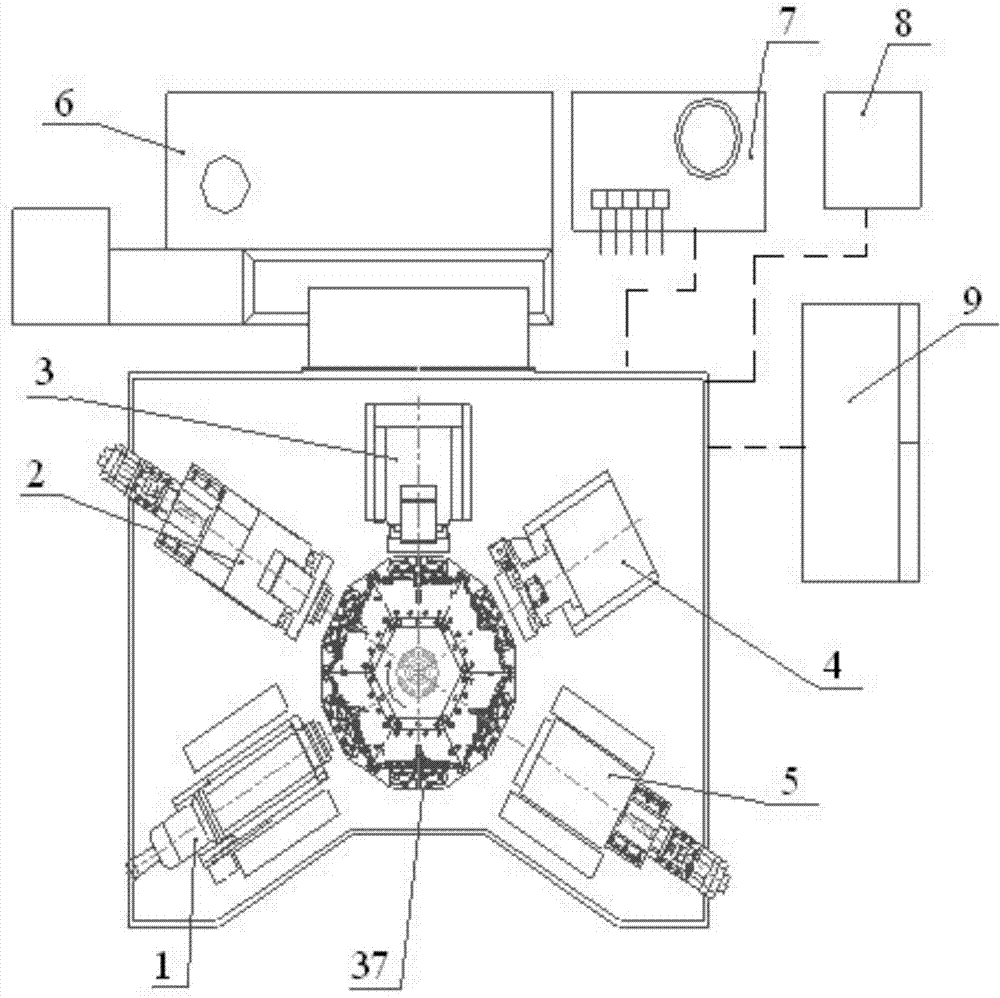 Crankcase vertical-horizontal composite type multi-station combined machine tool