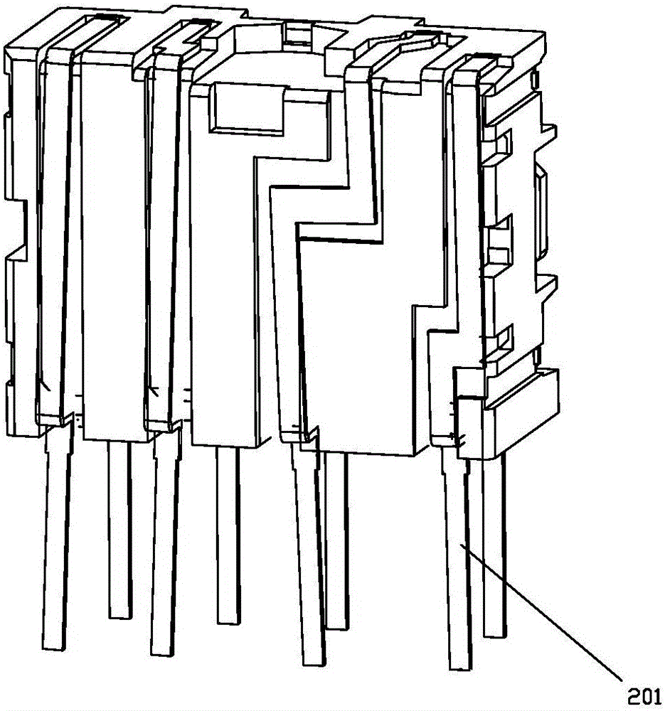 Relay base structure capable of realizing positioning stability and good consistency during secondary injection molding