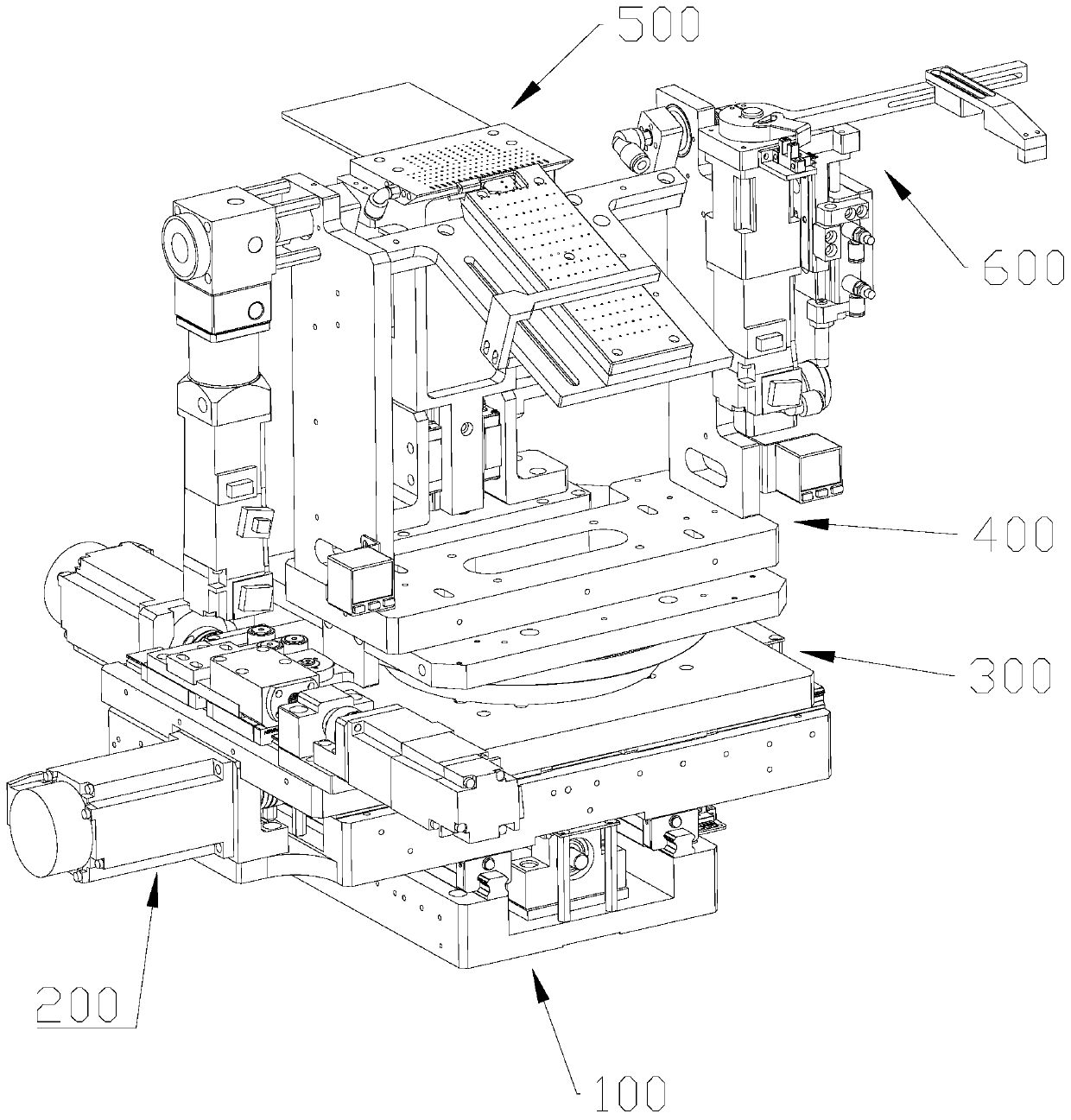 Double-FPC turnover automatic bonding mechanism