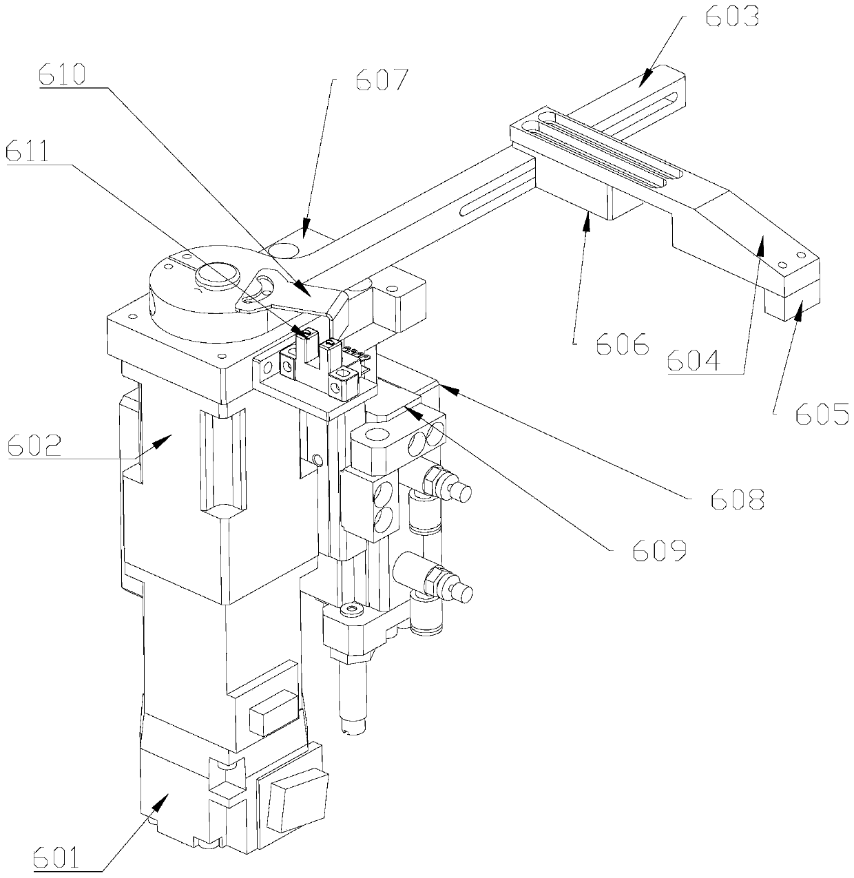 Double-FPC turnover automatic bonding mechanism