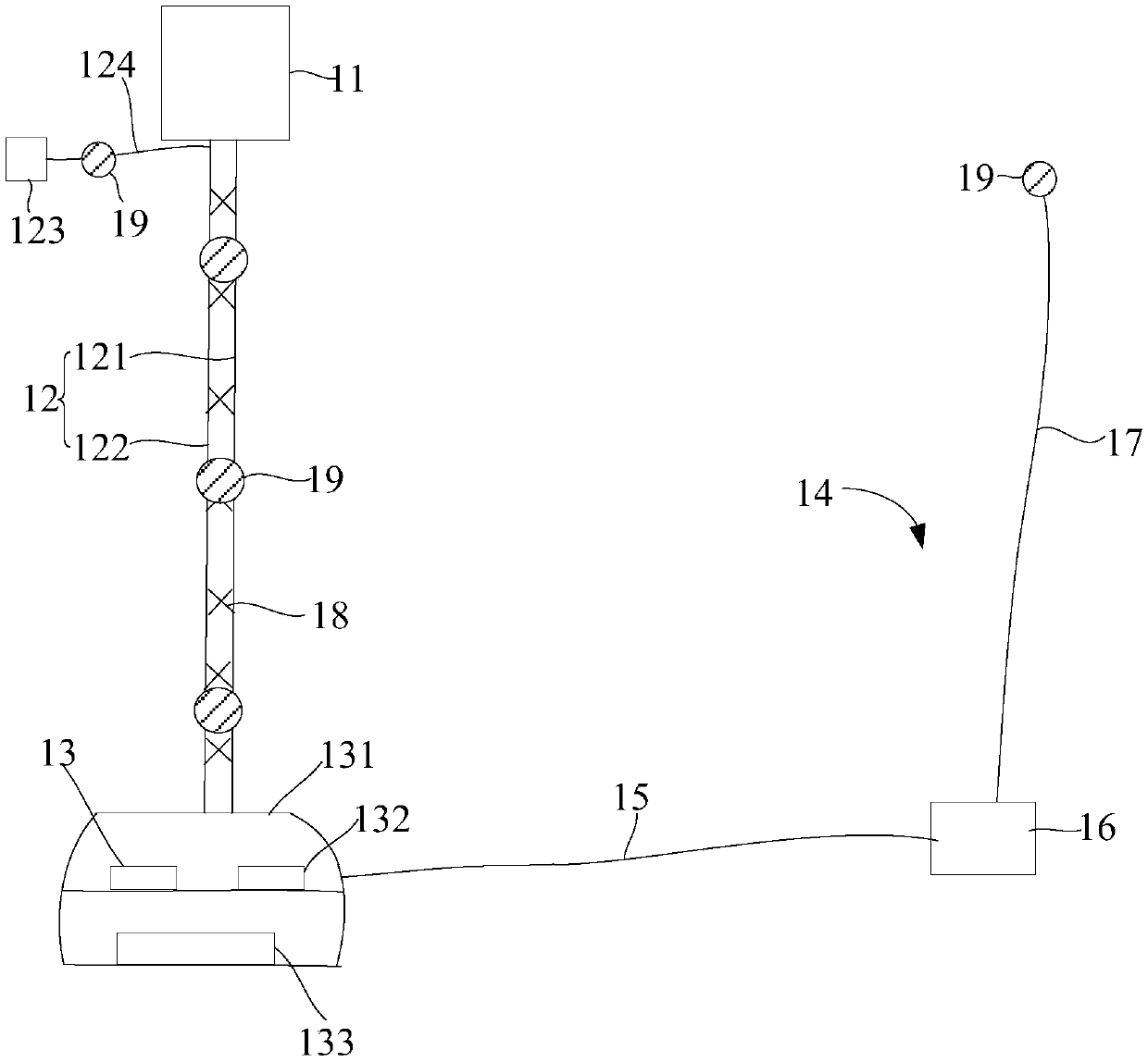 Free standing type underwater base station supporting system