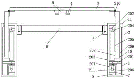 Computer placing rack capable of adjusting height for senior high school student