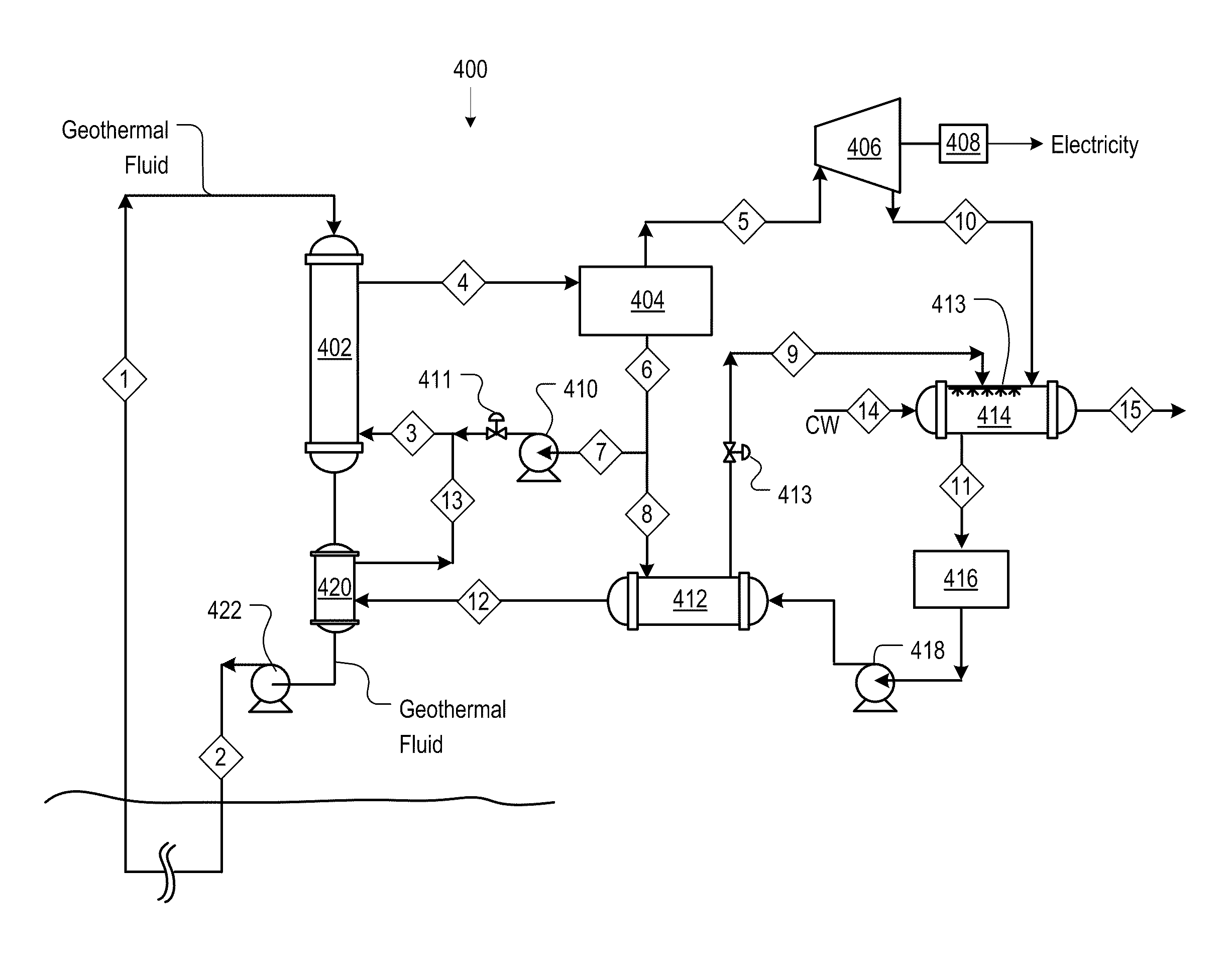 Working-fluid power system for low-temperature rankine cycles