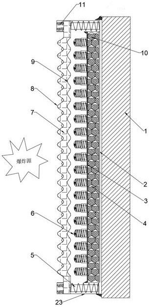 A composite explosion-proof energy-absorbing device