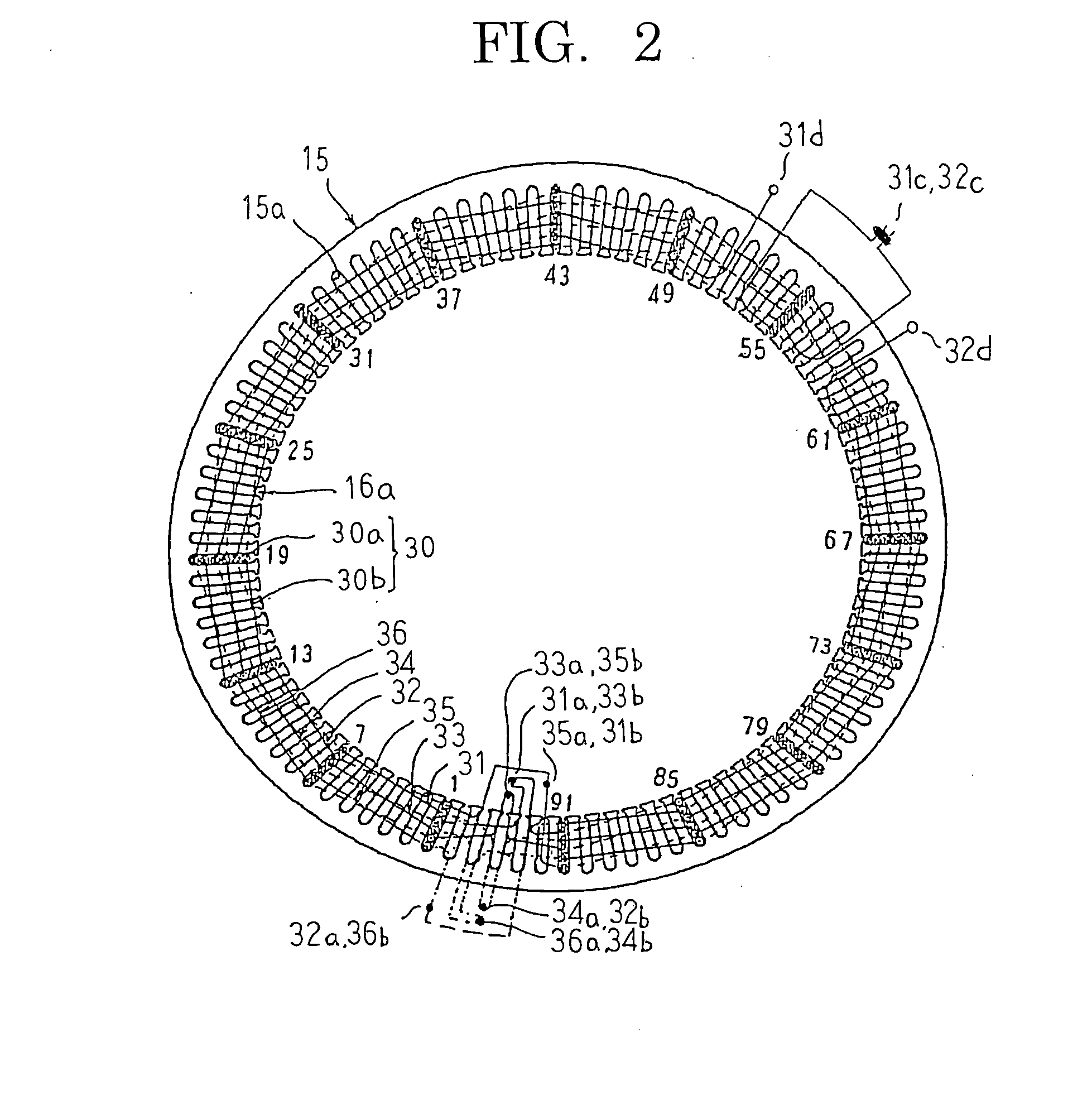 Dynamoelectric stator