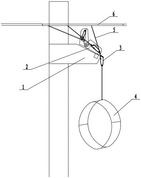 A kind of crab cage automatic detachment device