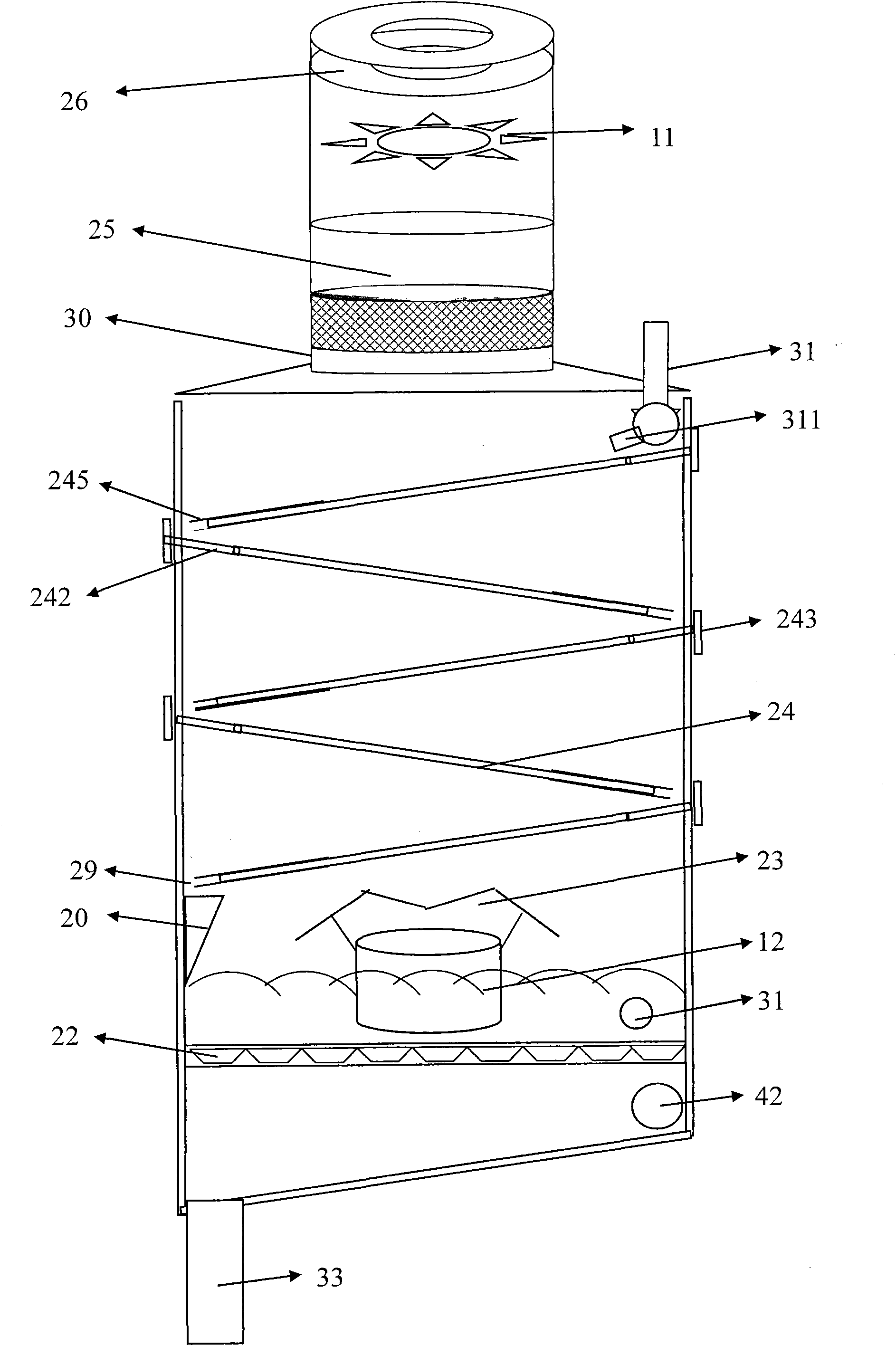 Gas filter device