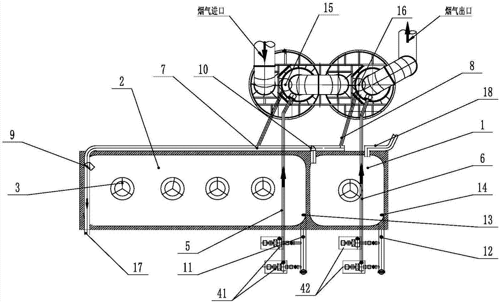 Device and method of preventing lime milk in smelting desulfurization system from scaling