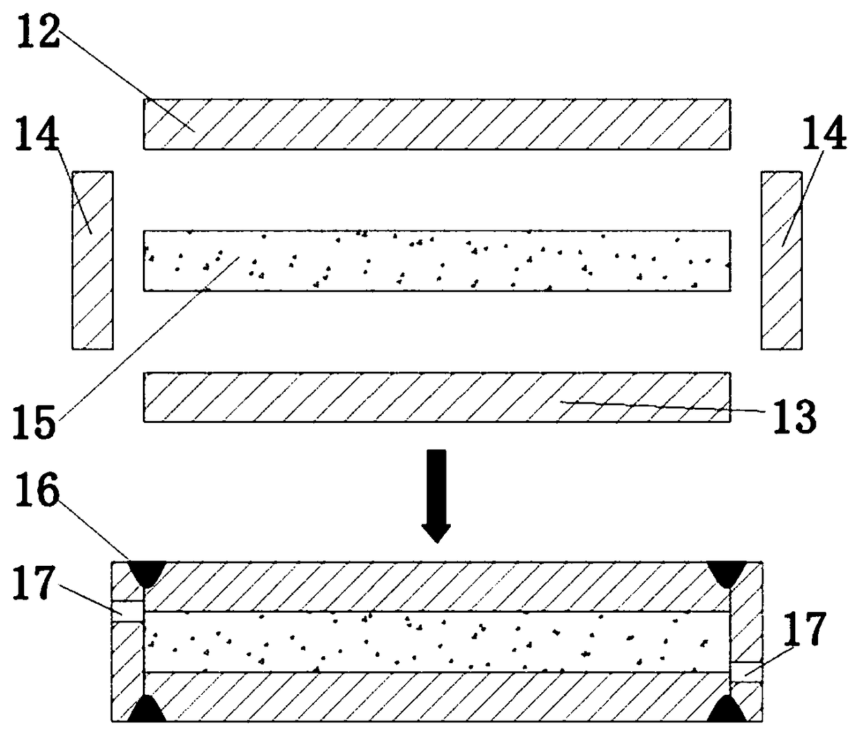 Method with pulsed electric field assisted adopting vacuum canning rolling to prepare metal-based composite material