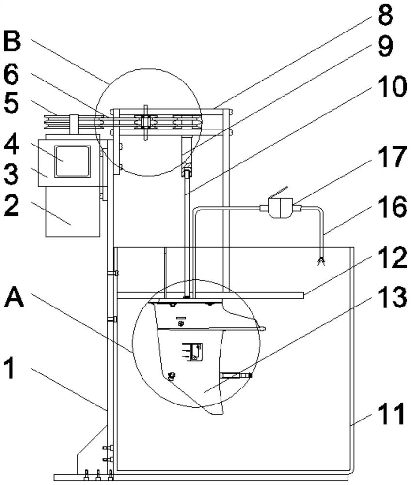 Outboard engine water flow testing device and testing method