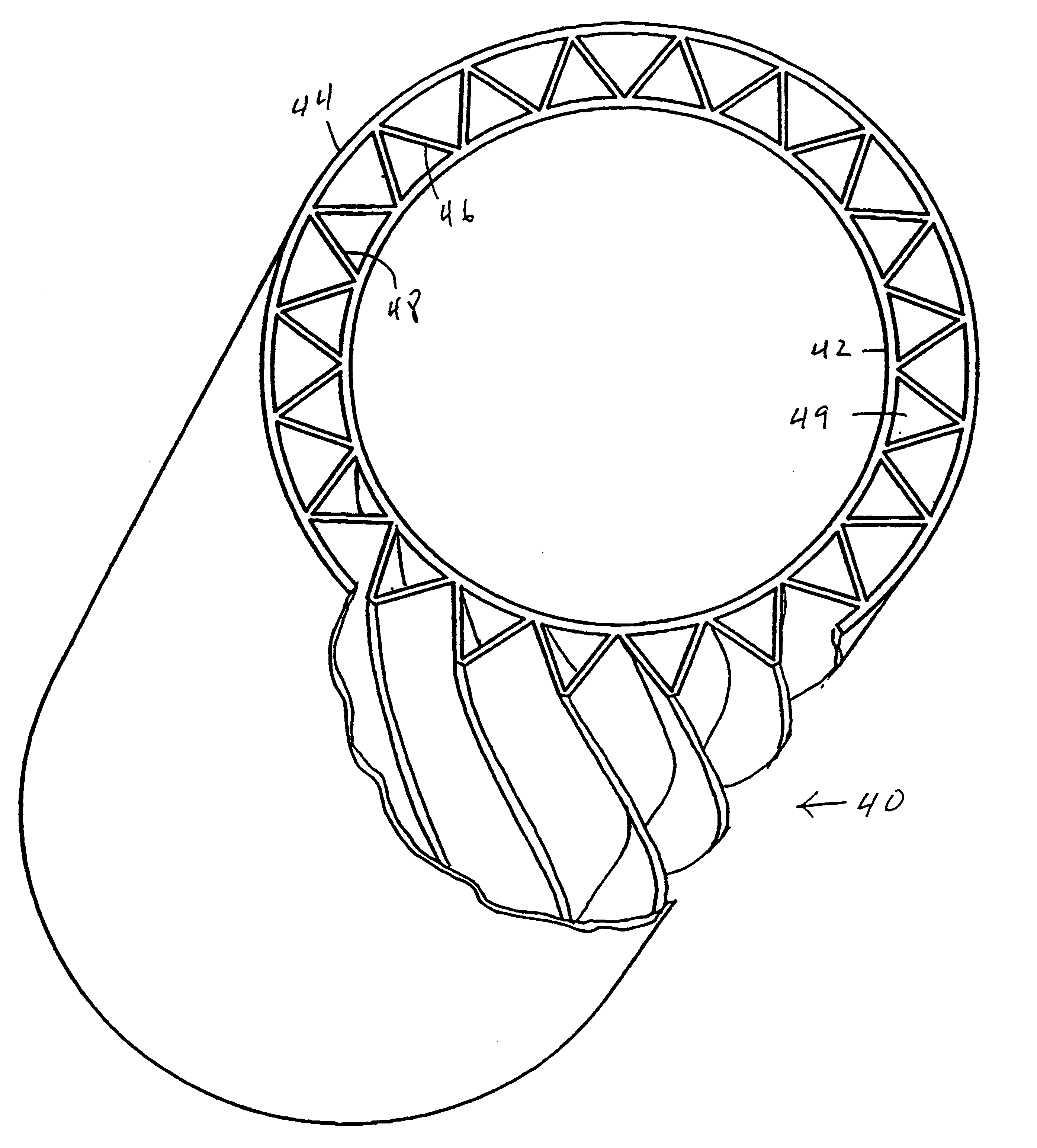 Ribbed core dual wall structure