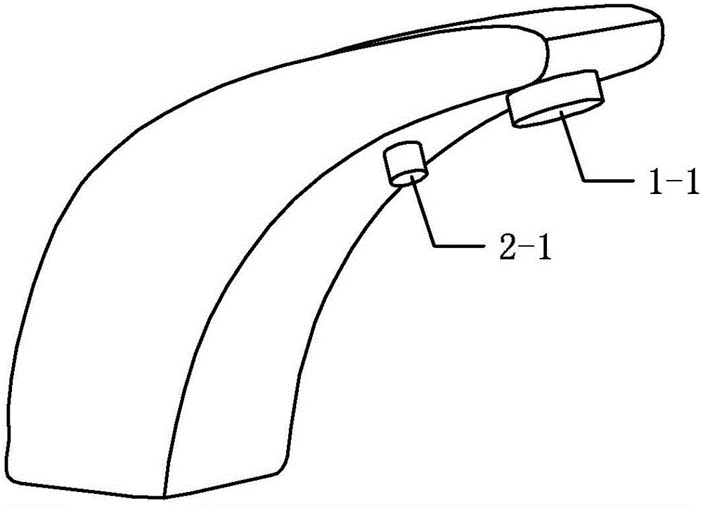 Timing metering double pipe faucet