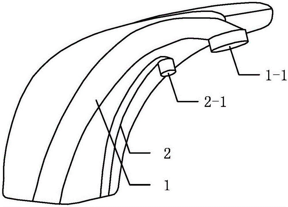 Timing metering double pipe faucet