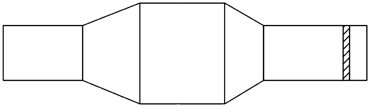 Forging method for improving roll blank net shape level by using radial forging machine