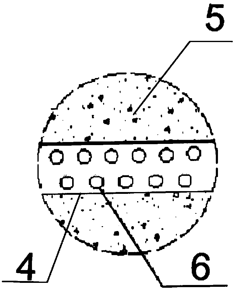 Curing device and method for internal cooling and humidification of mass concrete