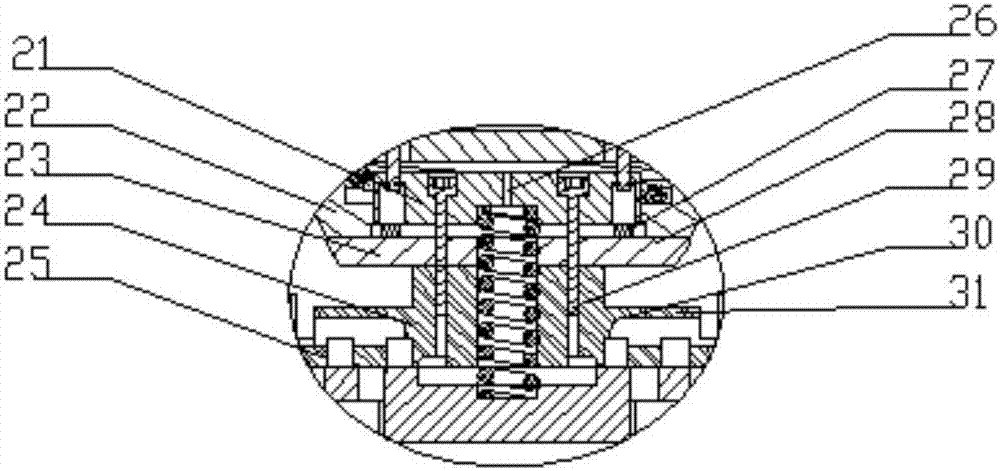 Bypass piezoelectric outer guide gas spraying valve with floating valve base