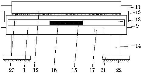 Mechanical part machining table facilitating chip removal