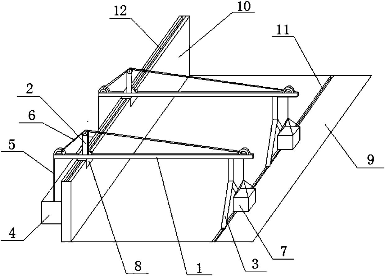 High-maneuverability building outer wall aerial working platform structure