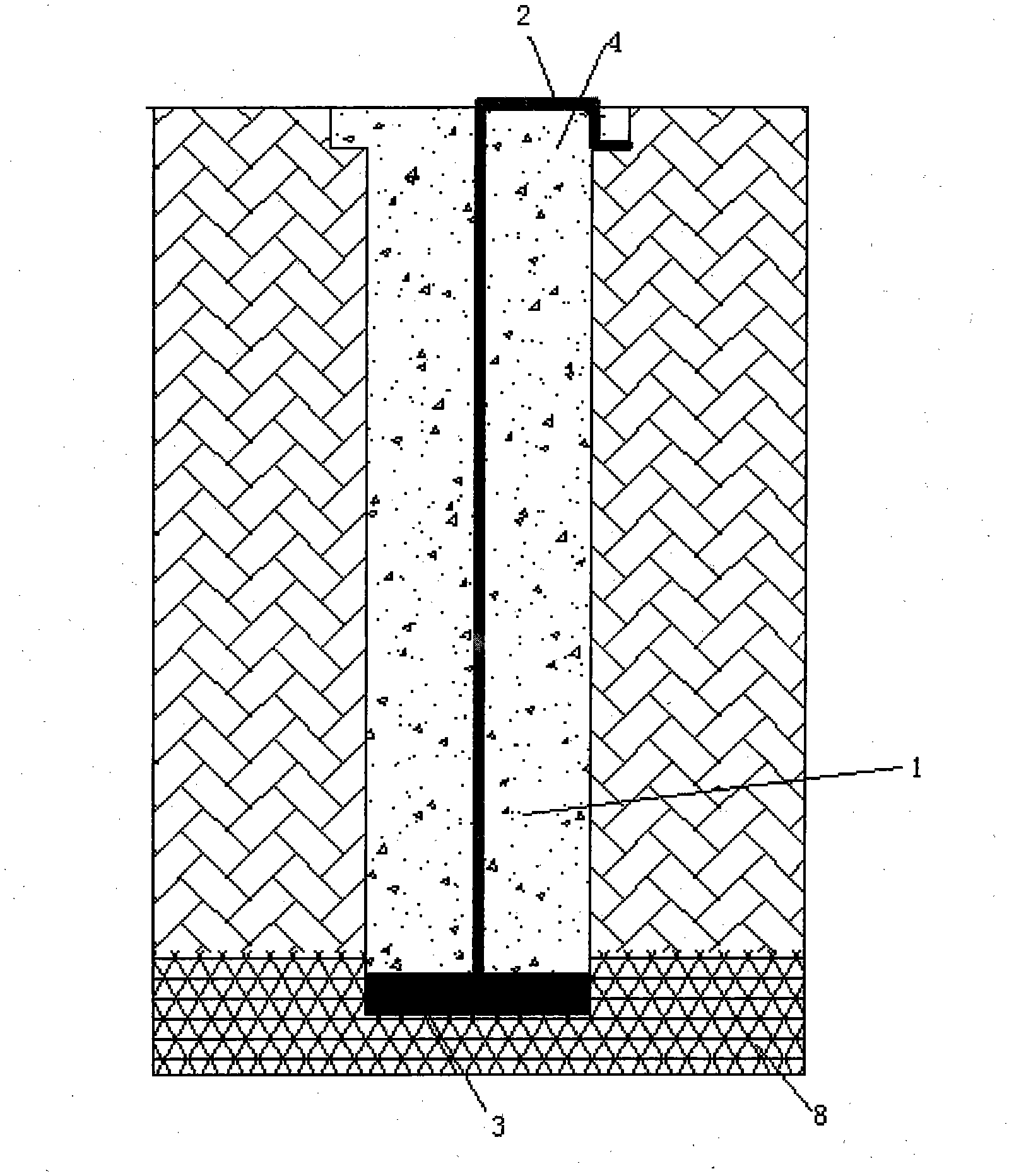 Method for installing vertical soft barrier system based on soil-stone foundation