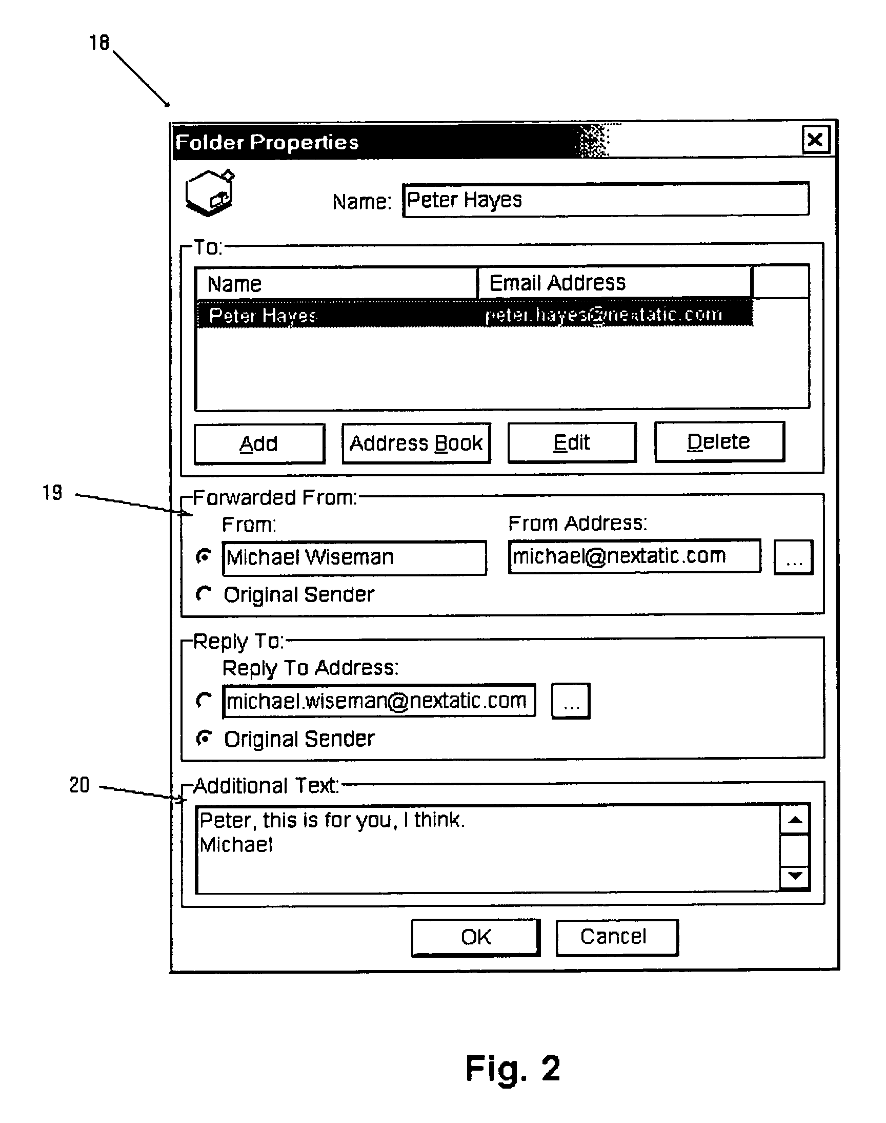 Auto-forwarding and auto-delegating email folder control