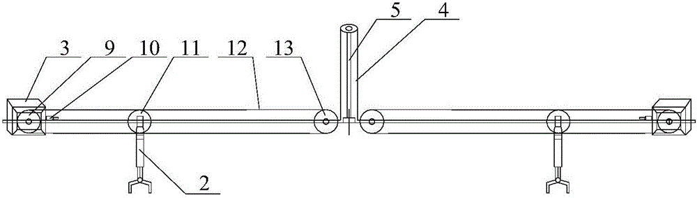 Guide rail type counterweight device and cargo conveying unmanned aerial vehicle