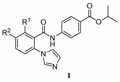 2-imidazole benzoyl arylamine active compound for preventing and treating wheat take-all and wheat stem rot