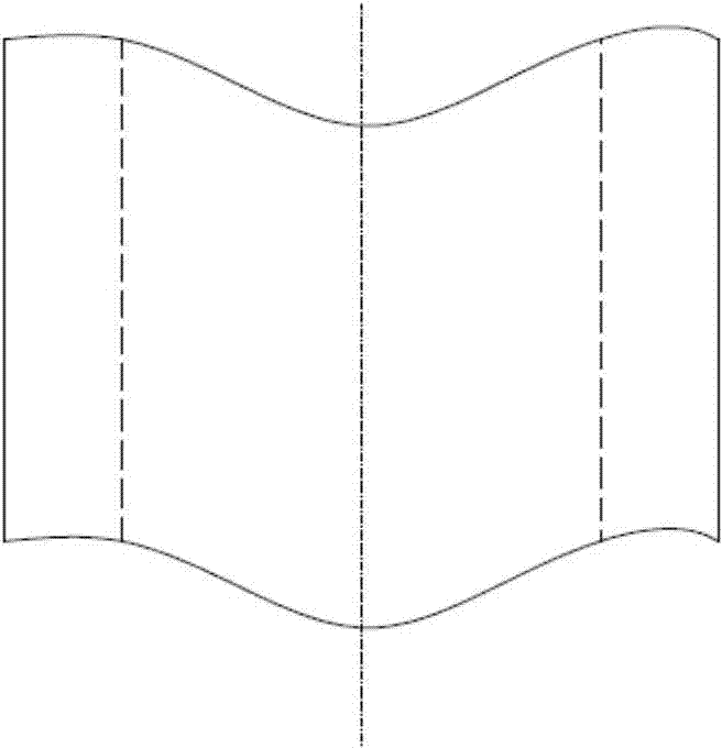 Hollow core sandwich rotary body fabric and application thereof