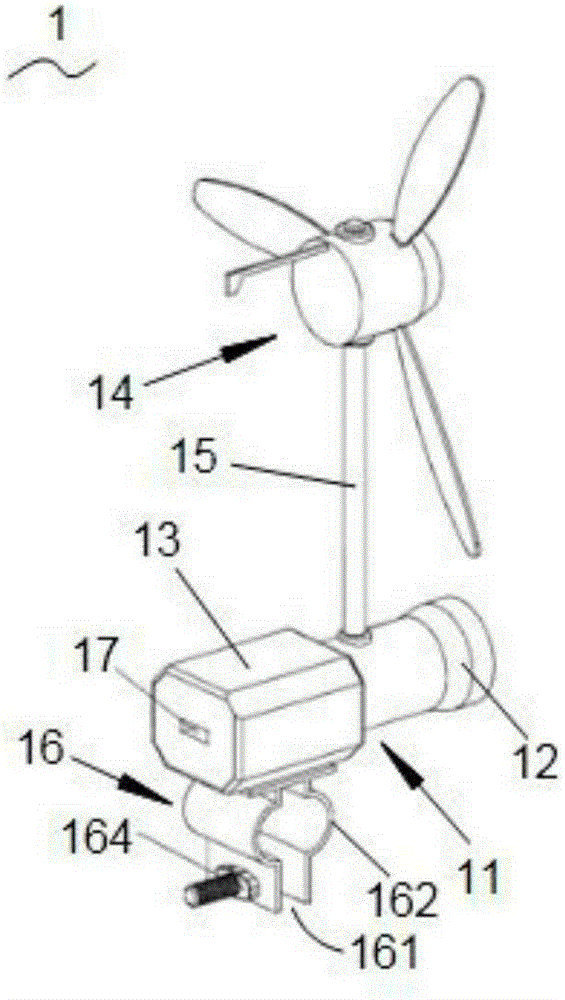 Wind power flashlight for bicycle