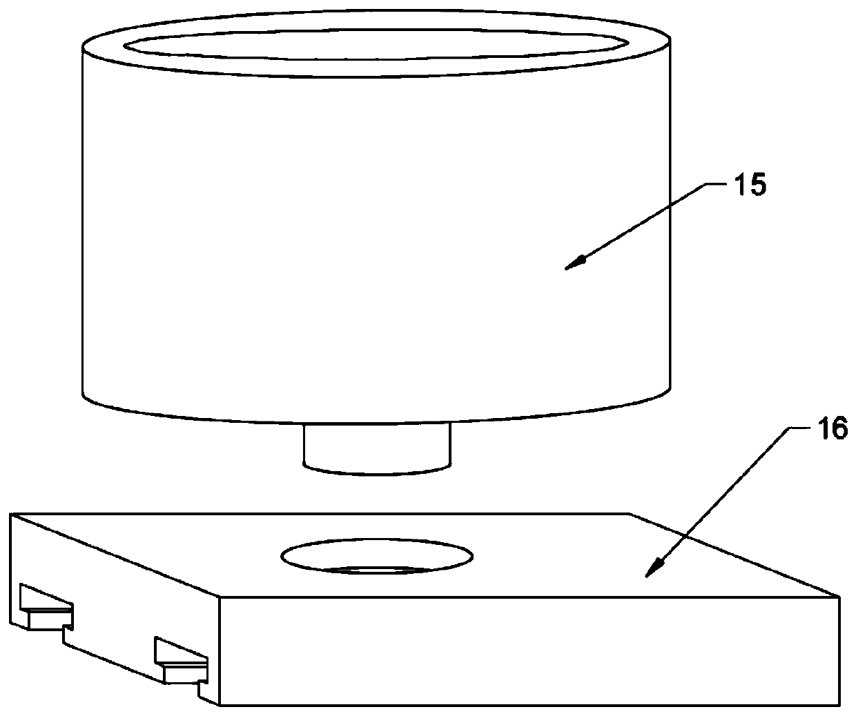 Soil sampling device for phyllostachys praecox shoot planting