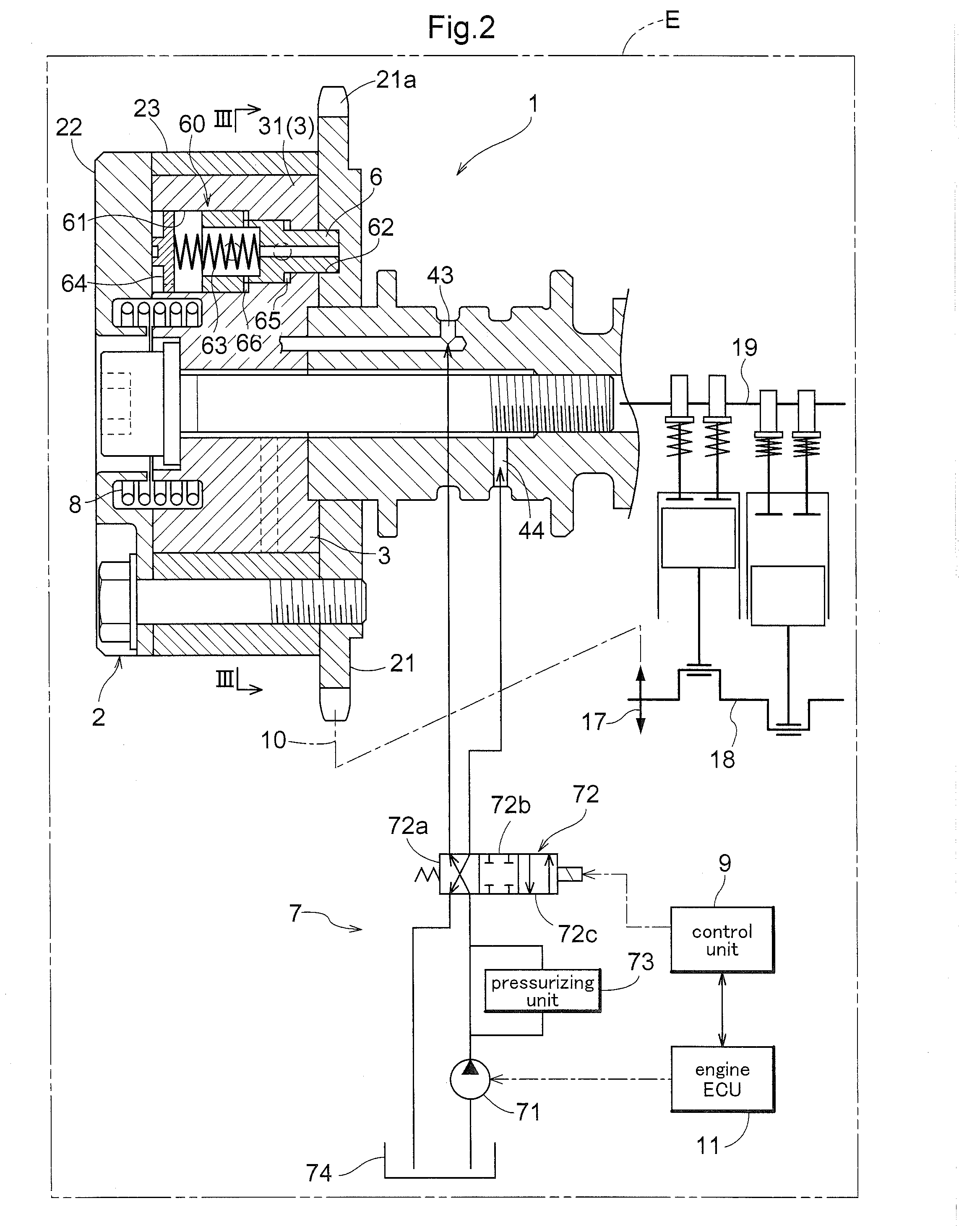 Valve timing adjustment system