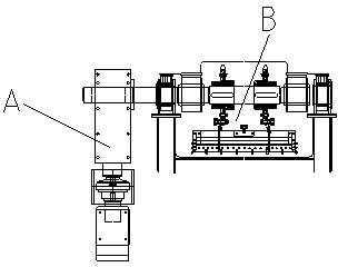 Main driving device of material taking machine with scraper