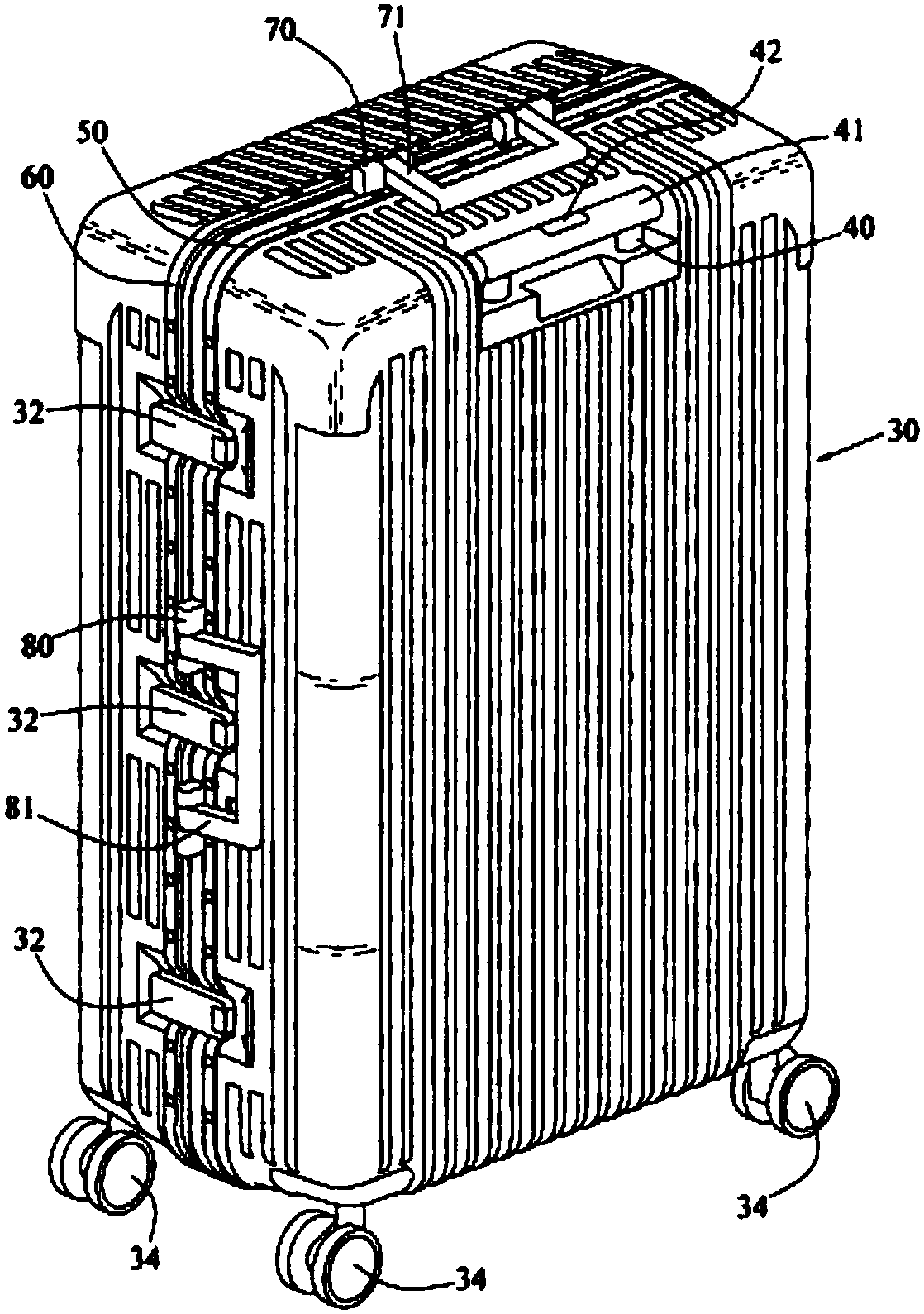 Alloy-box travel suitcase