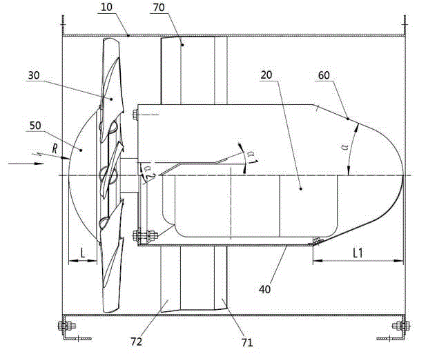 Axial flow type fire-fighting smoke exhaust fan