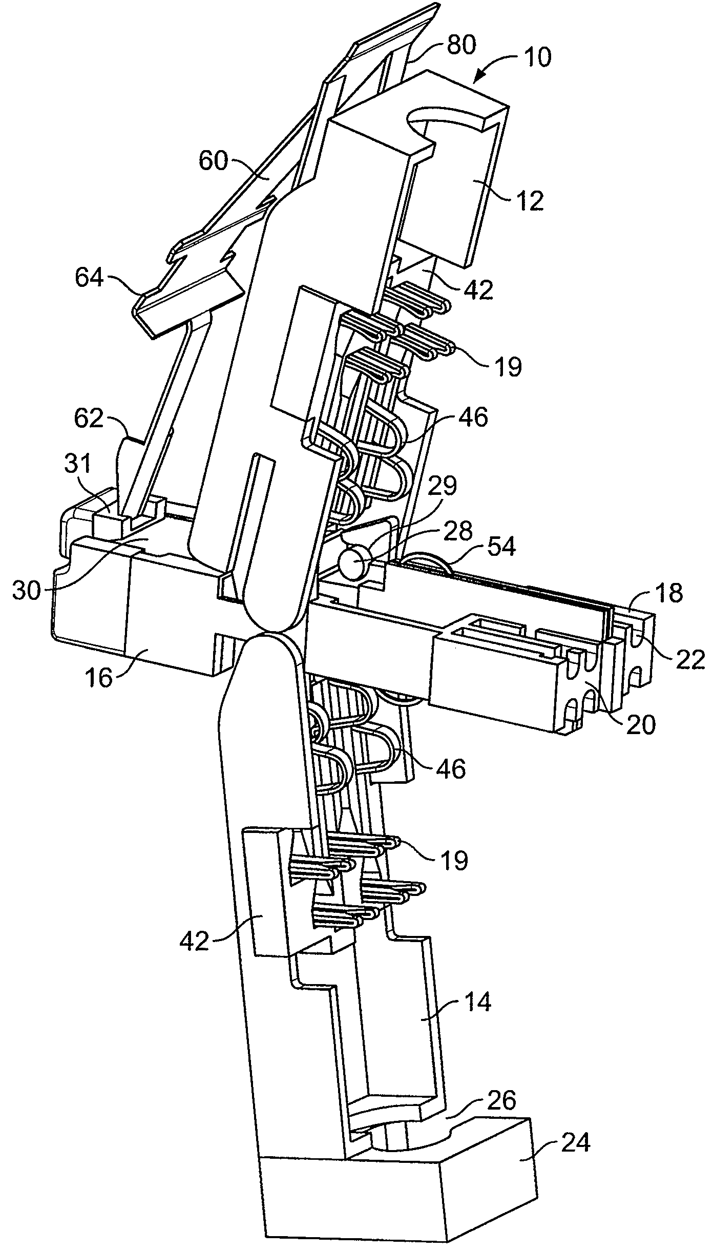 Cable clamping electrical plug