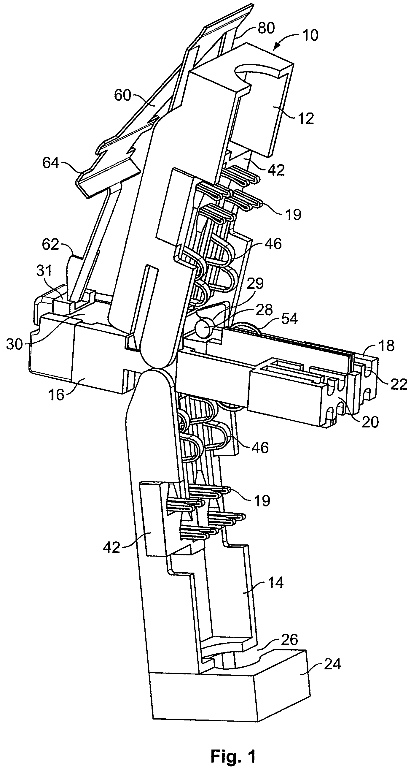 Cable clamping electrical plug