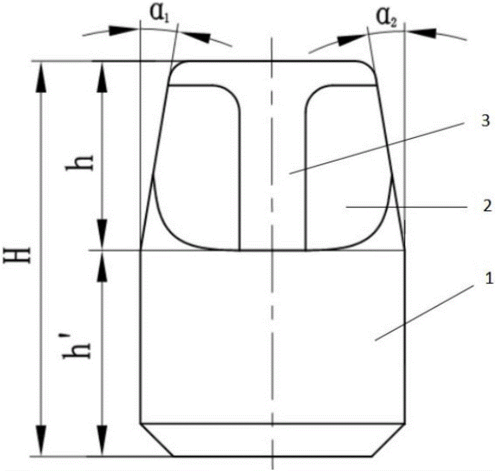 Wide-top reinforced tooth