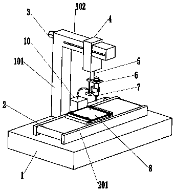 Liquid crystal display panel glue dispensing equipment and automatic glue dispensing production technology