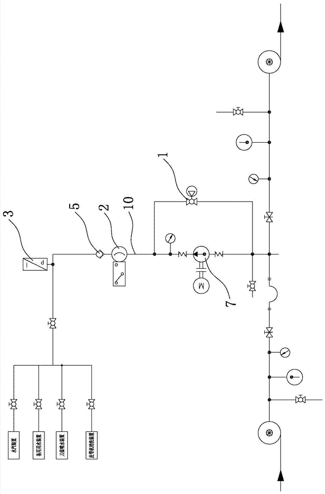 Protection device for booster pump in shield tunneling machine cleaning system and control method thereof