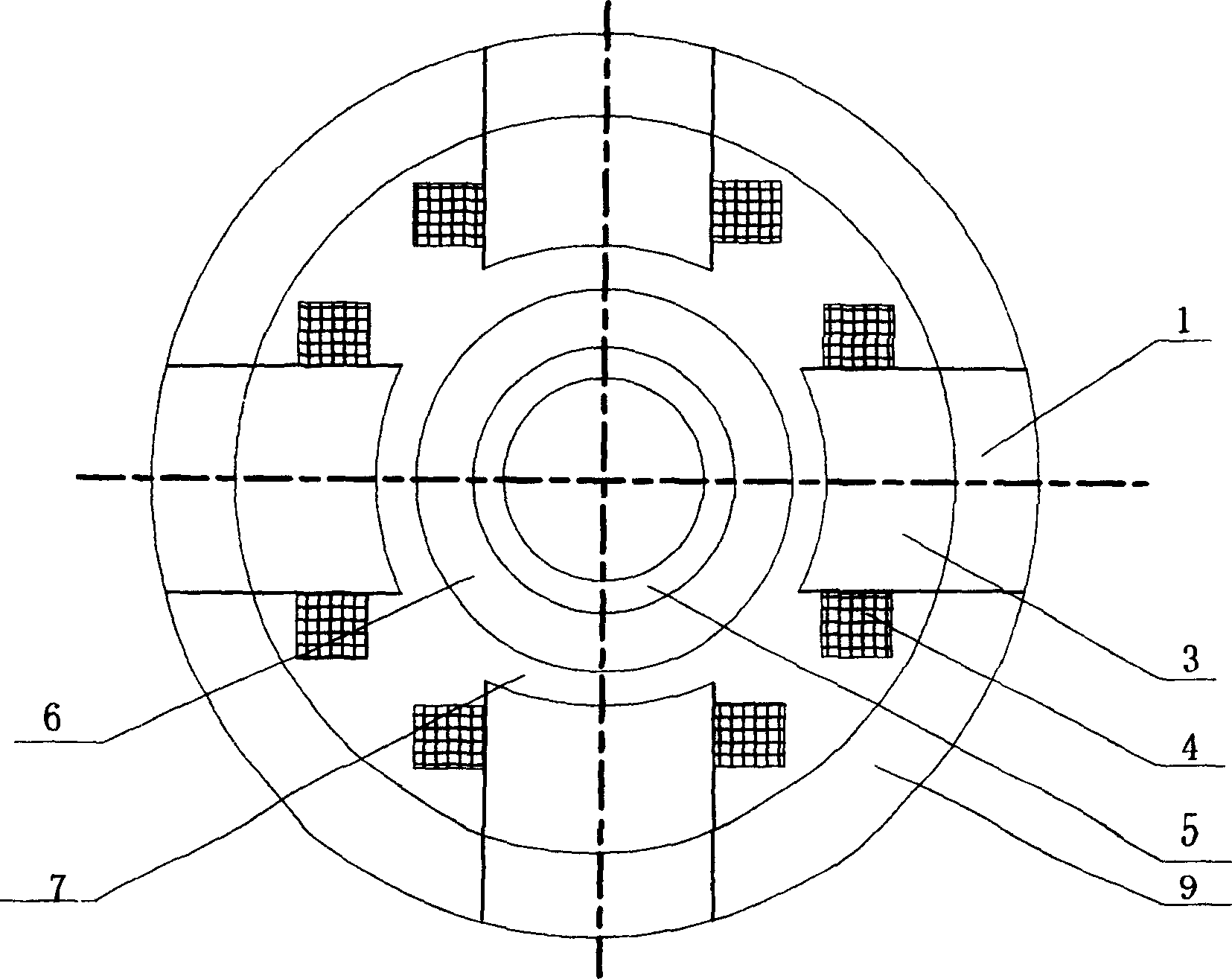 Permanent magnet biased inner rotor radial magnetic bearing