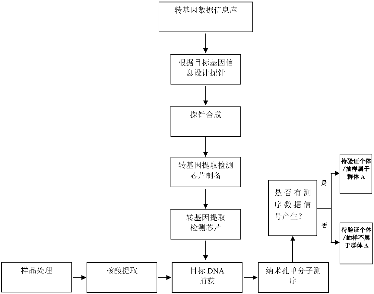 Simple, efficient and real-time transgenic product detecting method and application thereof