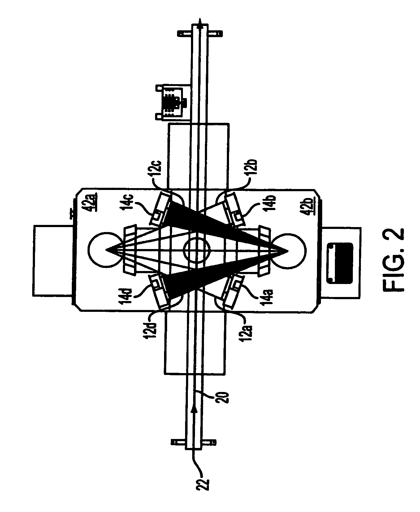 Non-destructive inspection of material in container