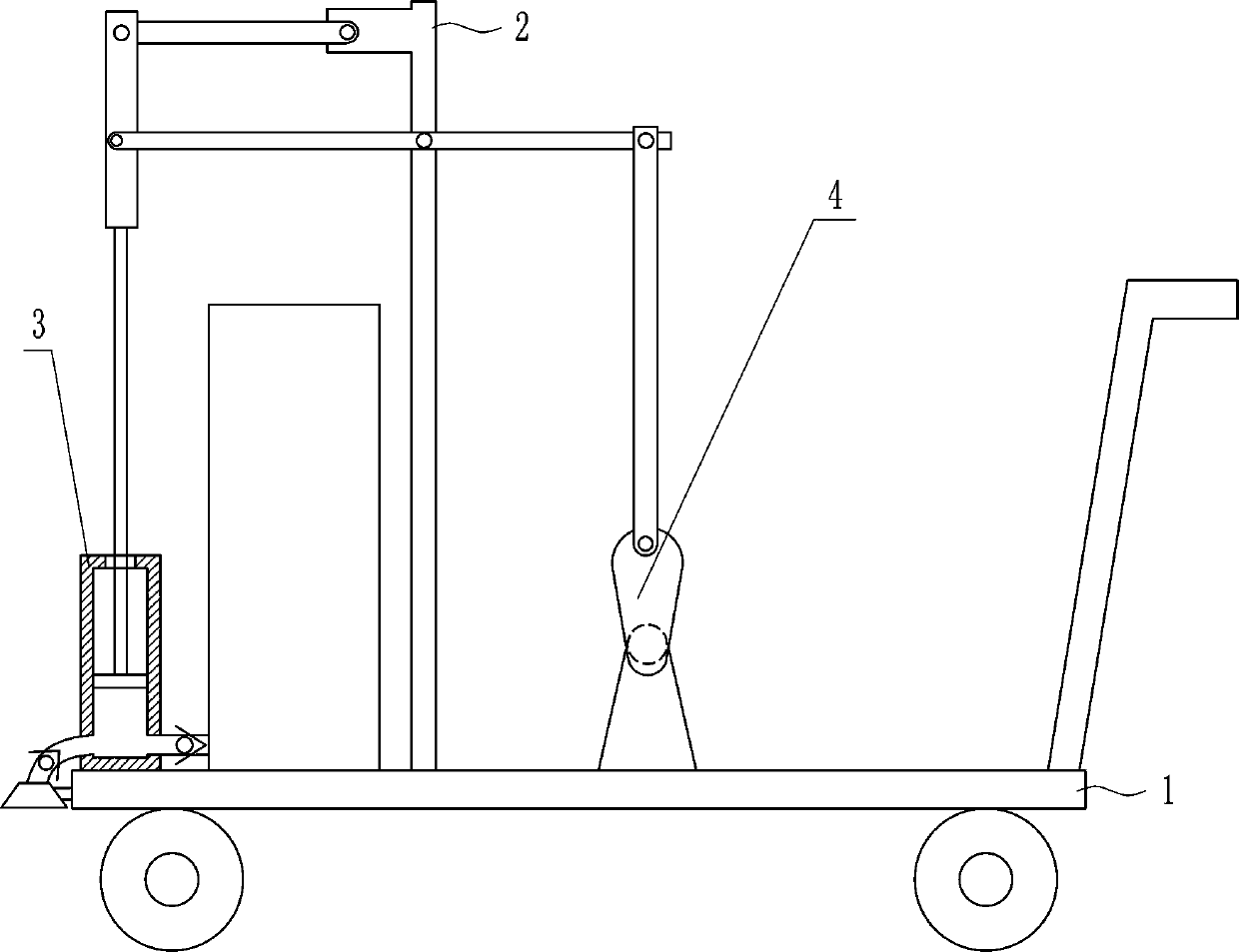 A construction ground marking machine