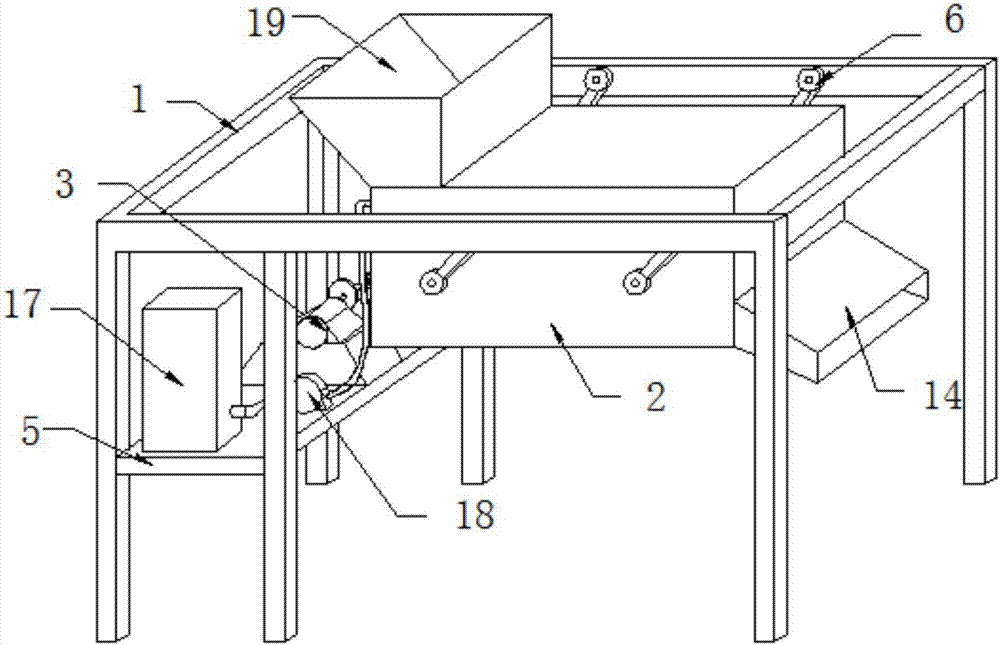 Gravel sand-washing device capable of conducting automatic cleaning