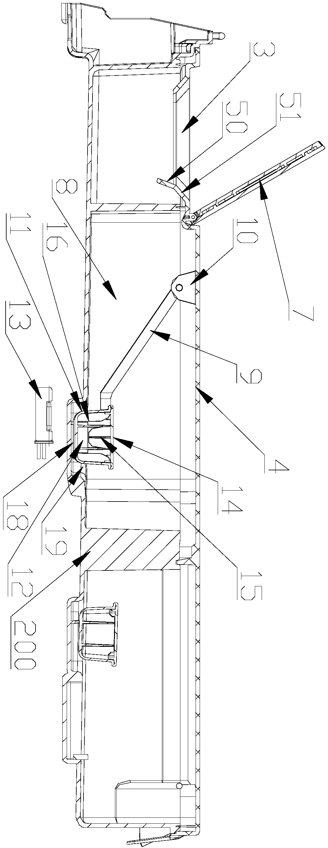 Automatic release device and washing machine