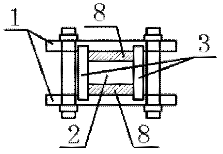 Long-stroke plate-type lead shearing damper