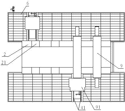 Disassembly and assembly equipment for bearing box of working roll of aluminum foil mill