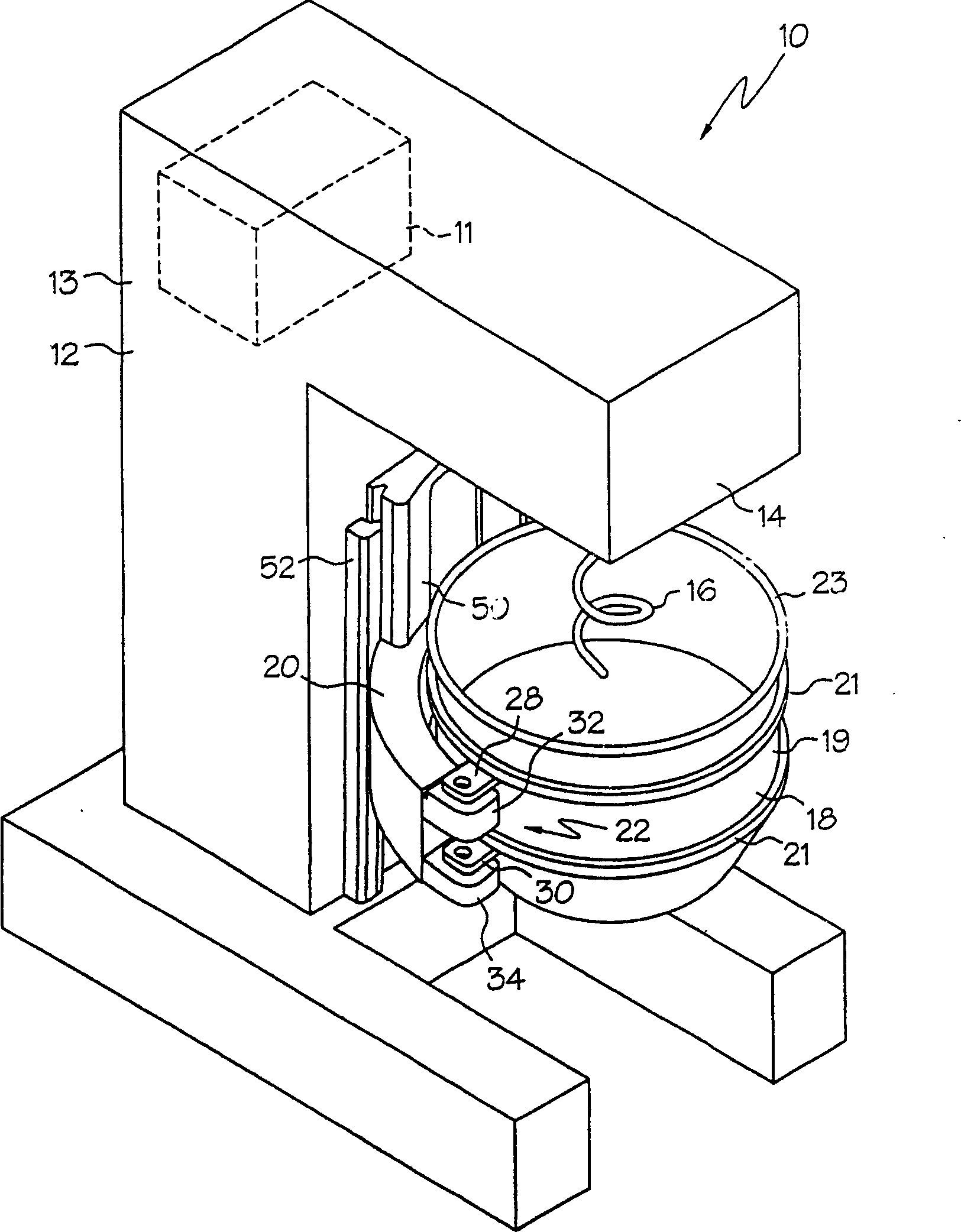 Mixer with pivotable bowl container