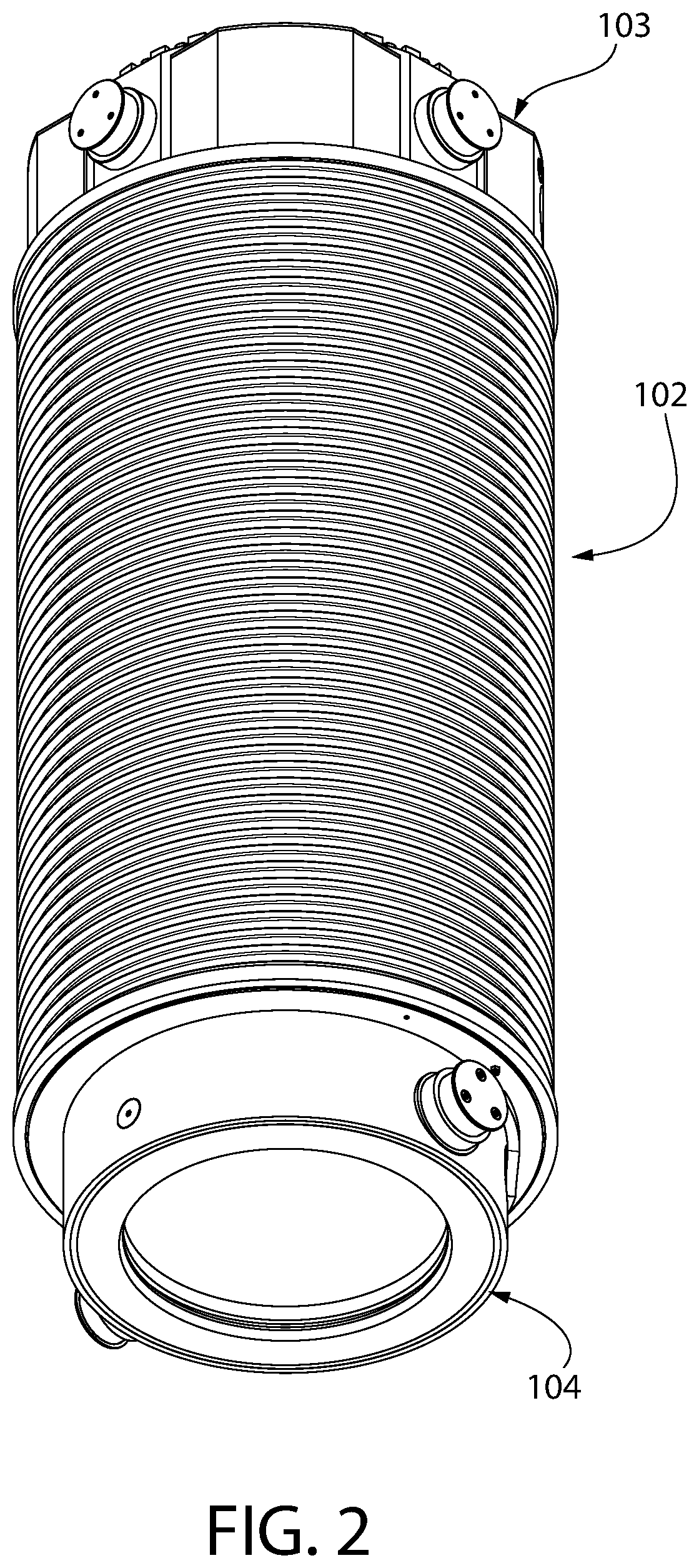 Storage system for radioactive nuclear waste with pressure surge protection