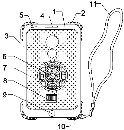 Mobile phone shell framework structure